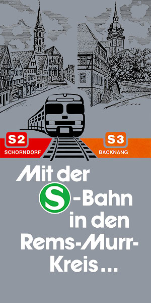 Broschüre zur Eröffnung der S2 nach Schorndorf und S3 nach Backnang am 26.09.1981