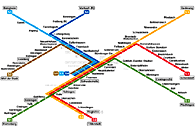 Das S-Bahn Netz heute © VVS